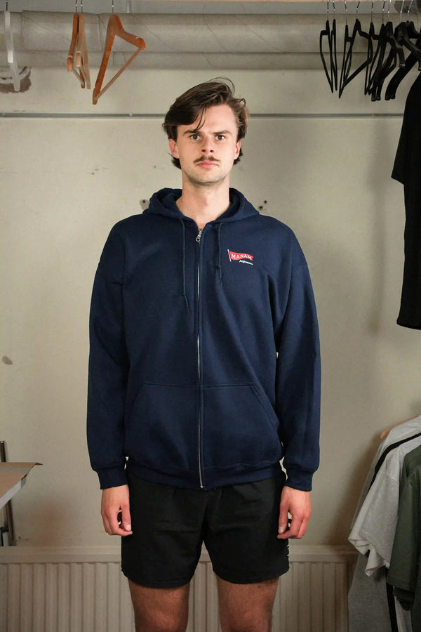 Pennant Zip Hoodie - Navy
