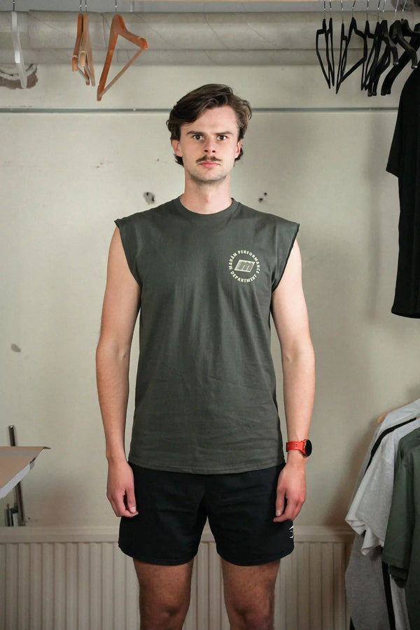 Performance Dept. Cutoff Tee - Charcoal